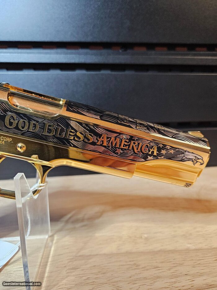 Auto Ordinance .45 ACP 1911A1 Private Stock 24k Gold Engraved 45 President Patriotic. K.A.G. (Keep America Great) - Image 14