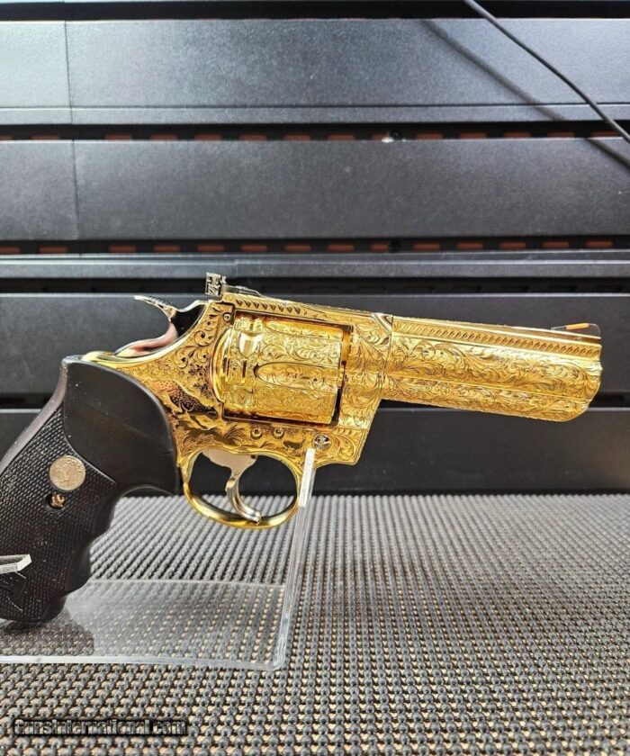 Colt 4" .357 Mag 24 K GOLD Plate With Nickel - Image 3