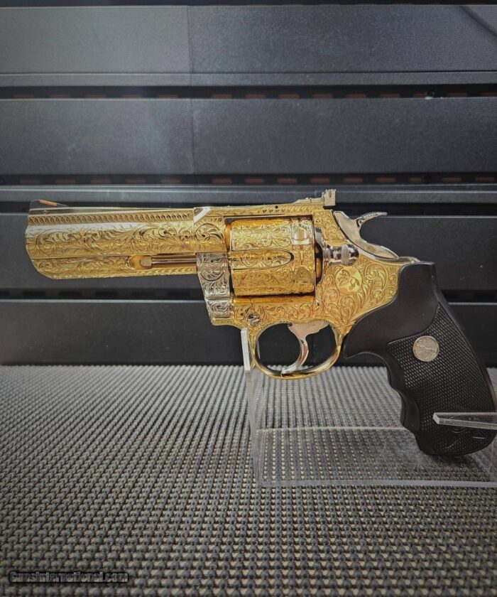 Colt 4" .357 Mag 24 K GOLD Plate With Nickel - Image 11