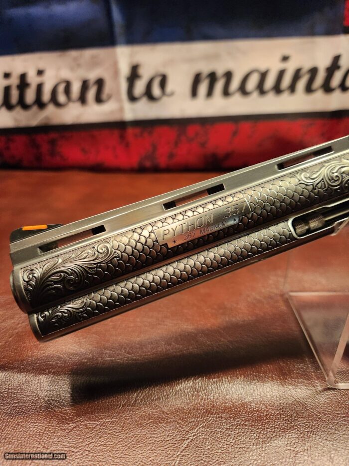 2020 Colt Python 6" .357 Fully Engraved AAA Coverage. - Image 9