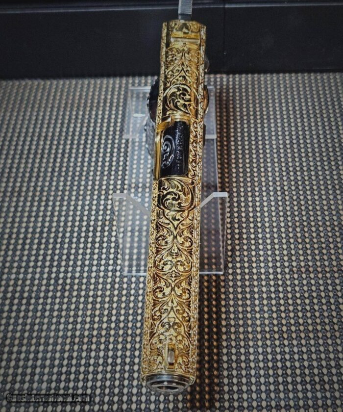 Colt .38 SUPER 1911 FULLY ENGRAVED 24K GOLD/BLACK NICKEL CUSTOM GRIPS - Image 16