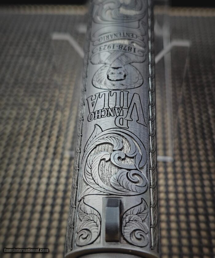 Colt .38 Super Pancho Villa Deeply Engraved Stainless Steele - Image 7