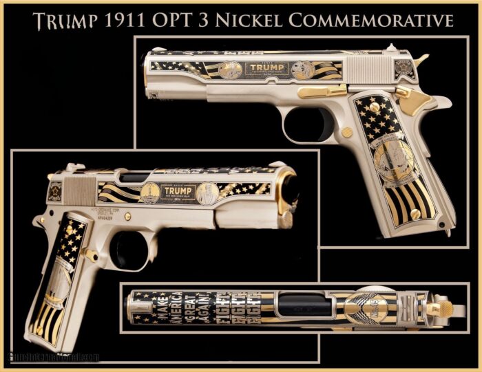 Auto Ordinance TRUMP FIGHT FIGHT FIGHT 2024 MAGA .45 ACP 1911 24k GOLD Engraved (Set of all 4) - Image 5