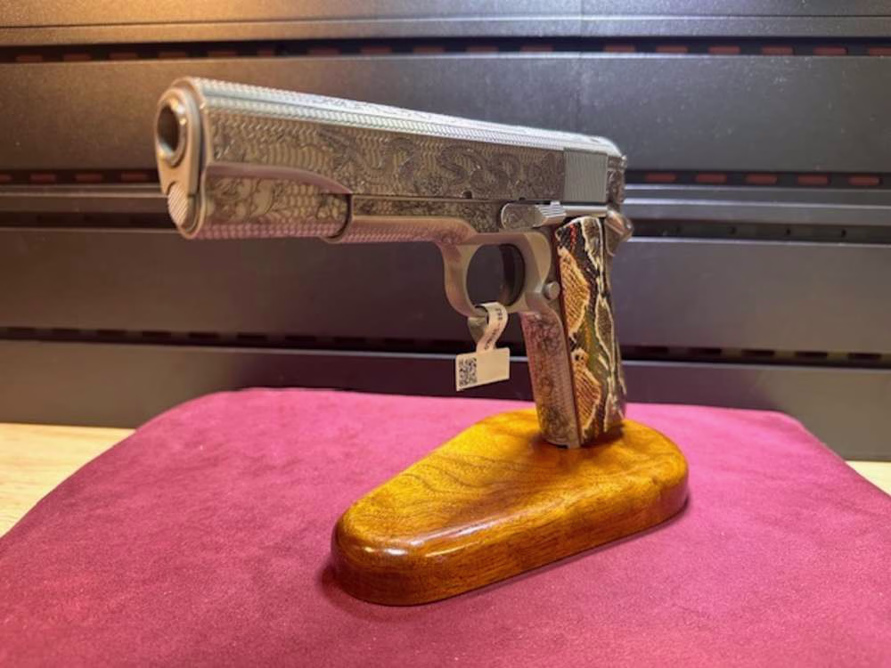 Colt 1911 Series 70 SS - Fully Engraved Snake - Image 6