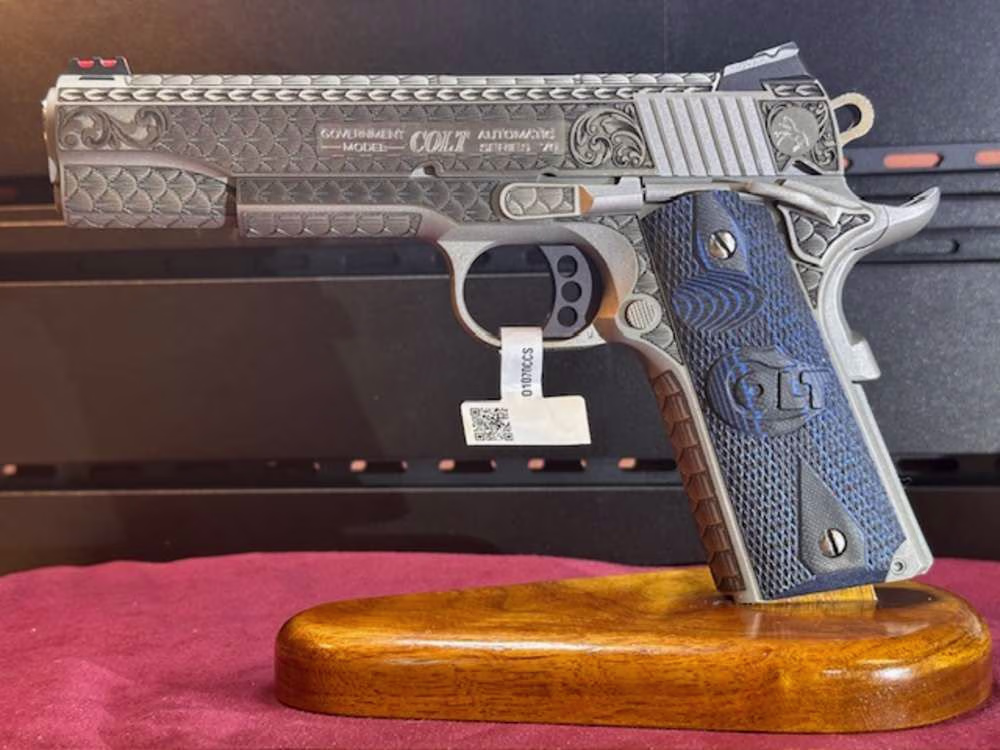 Colt 1911 Competition SS - Fully Engraved Fishscale - Image 4