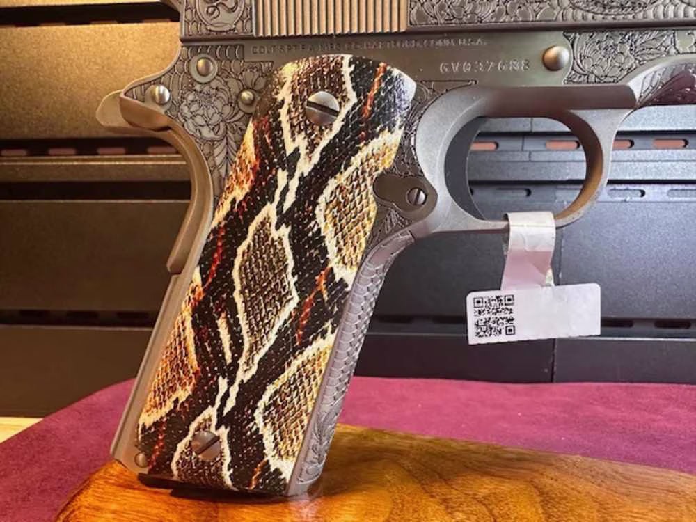 Colt 1911 Series 70 SS - Fully Engraved Snake - Image 12