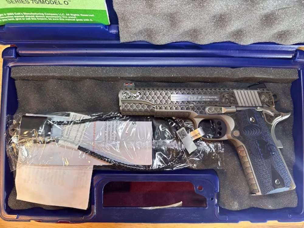 Colt 1911 Competition SS - Fully Engraved Fishscale - Image 9