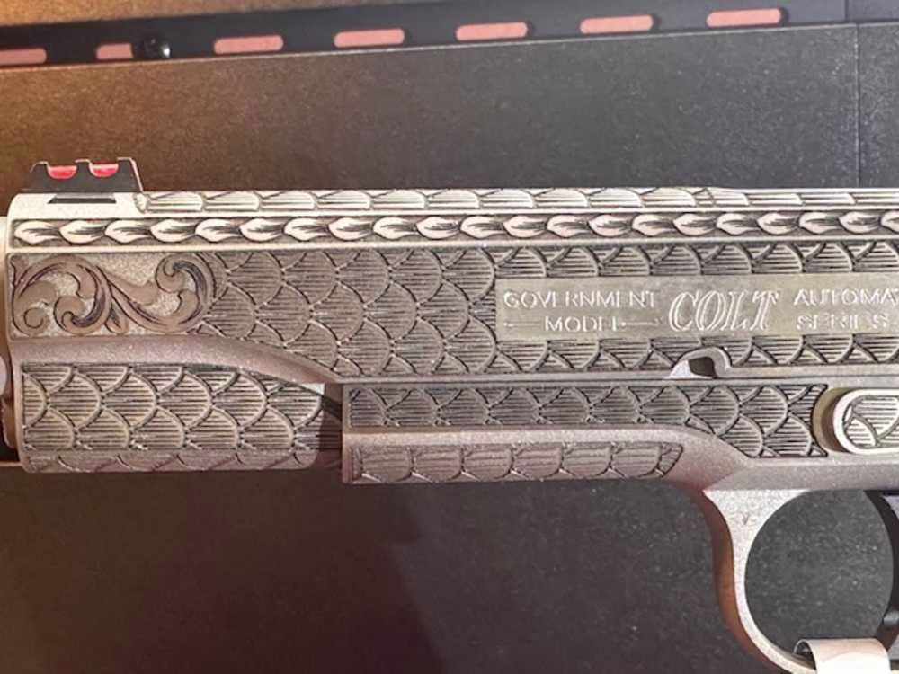 Colt 1911 Competition SS - Fully Engraved Fishscale - Image 12