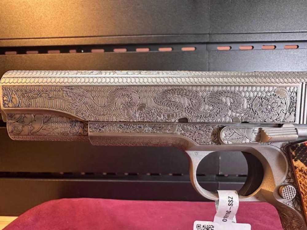 Colt 1911 Series 70 SS - Fully Engraved Snake - Image 15