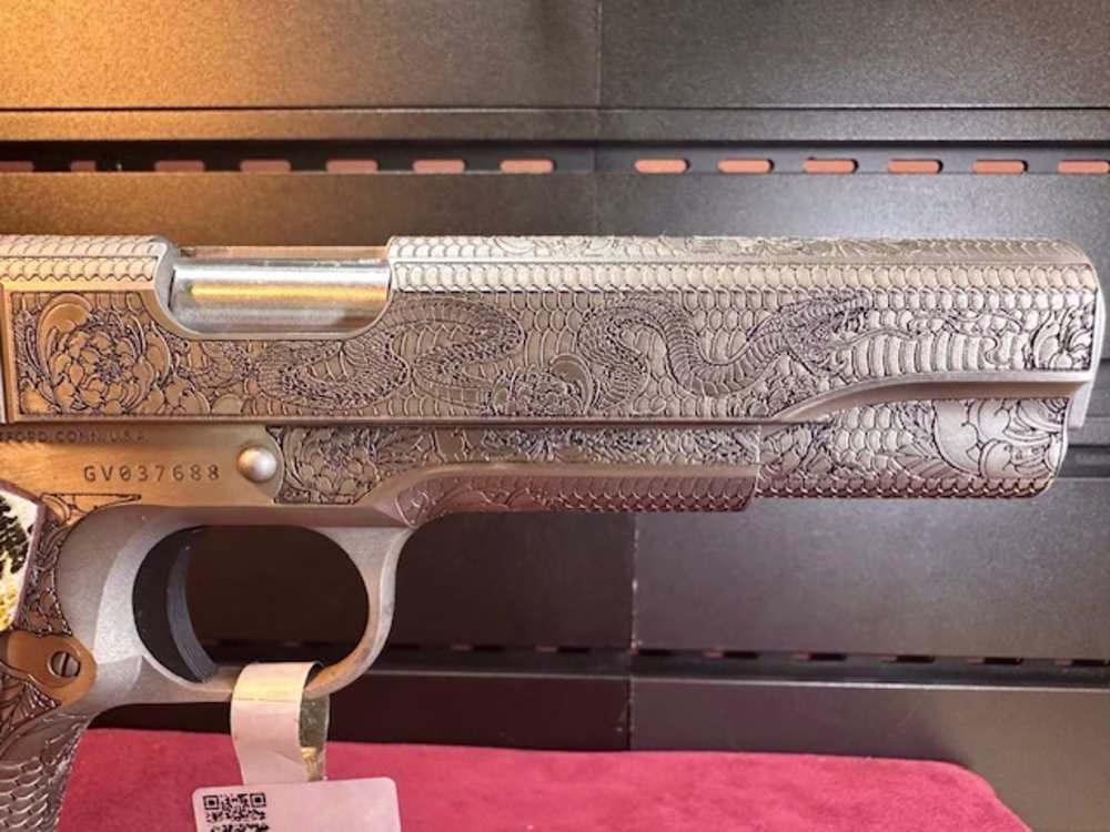 Colt 1911 Series 70 SS - Fully Engraved Snake - Image 17